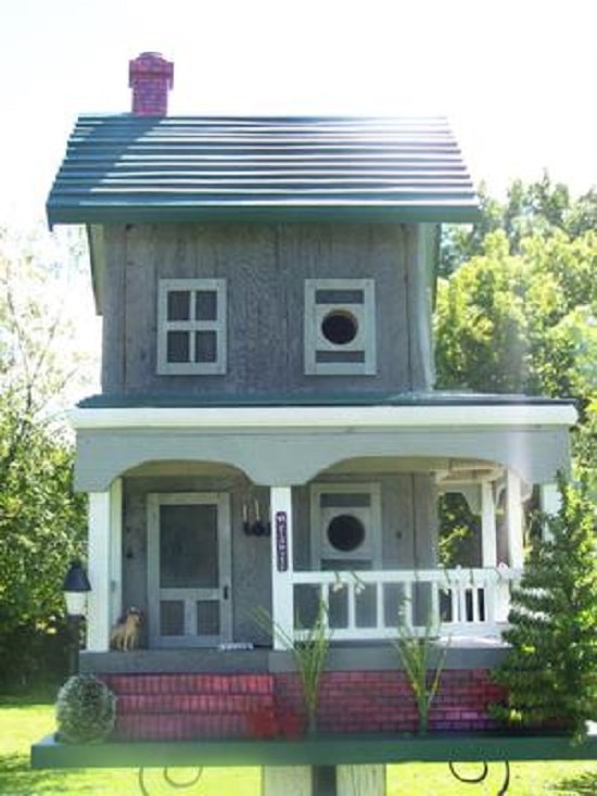 Bird House Built Like two story Country Home